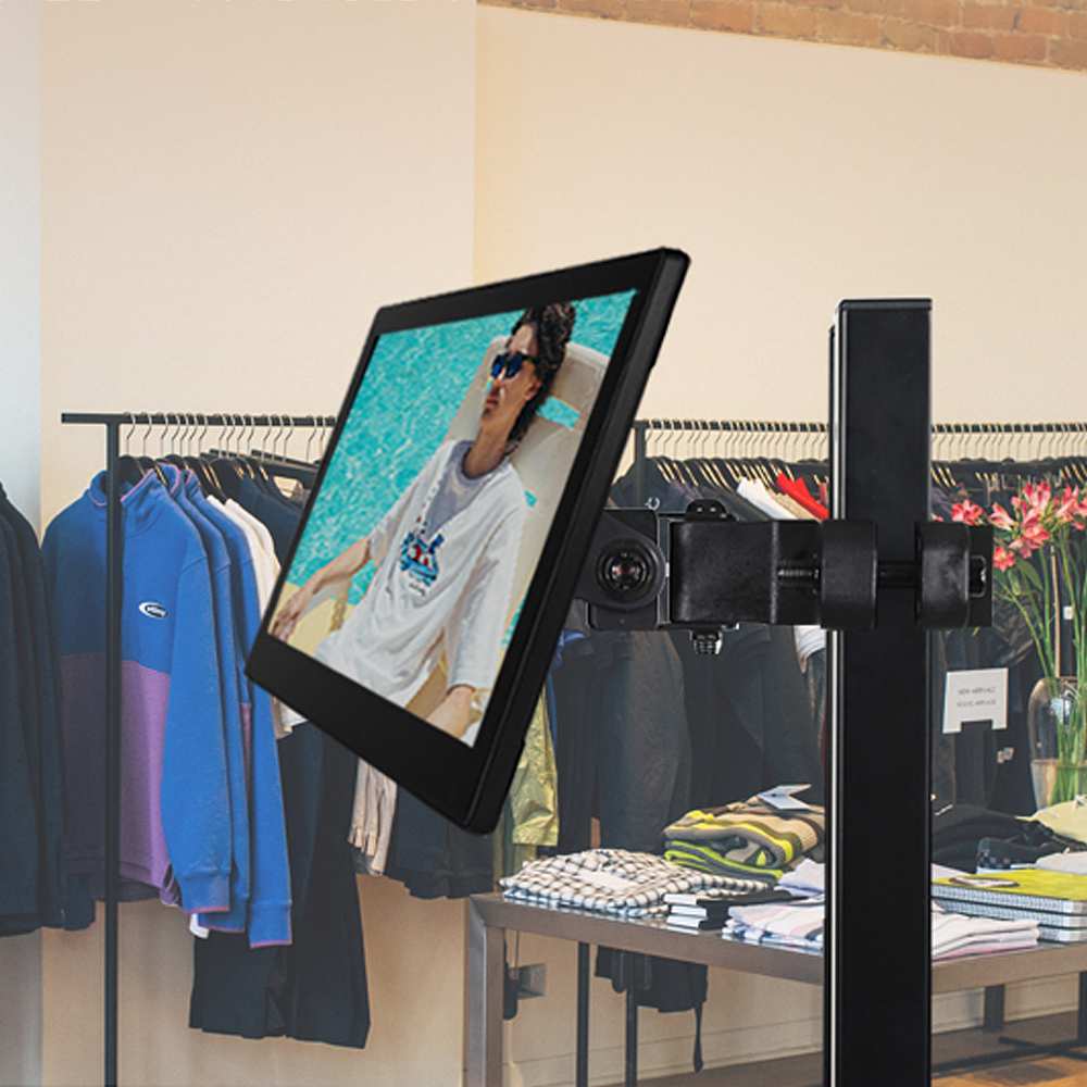 카멜마운트 파이프 모니터 거치대 PB-32 광고용 각도조절 모니터암 인테리어 공간활용