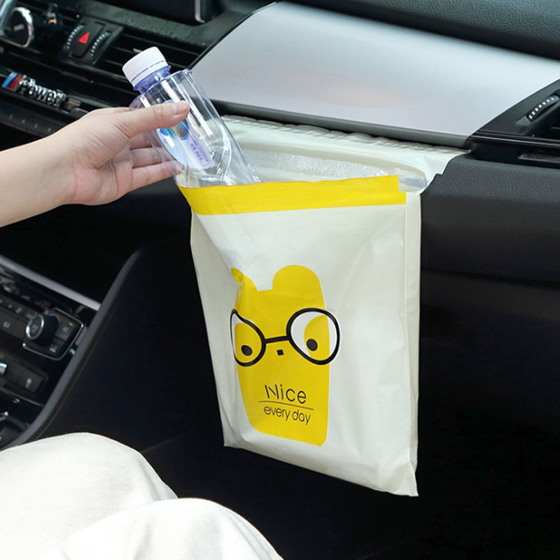 붙이는 쓰레기봉투 주방 싱크대 자동차 붙여쓰는 비닐봉투 접착식 폐기물 일반쓰레기
