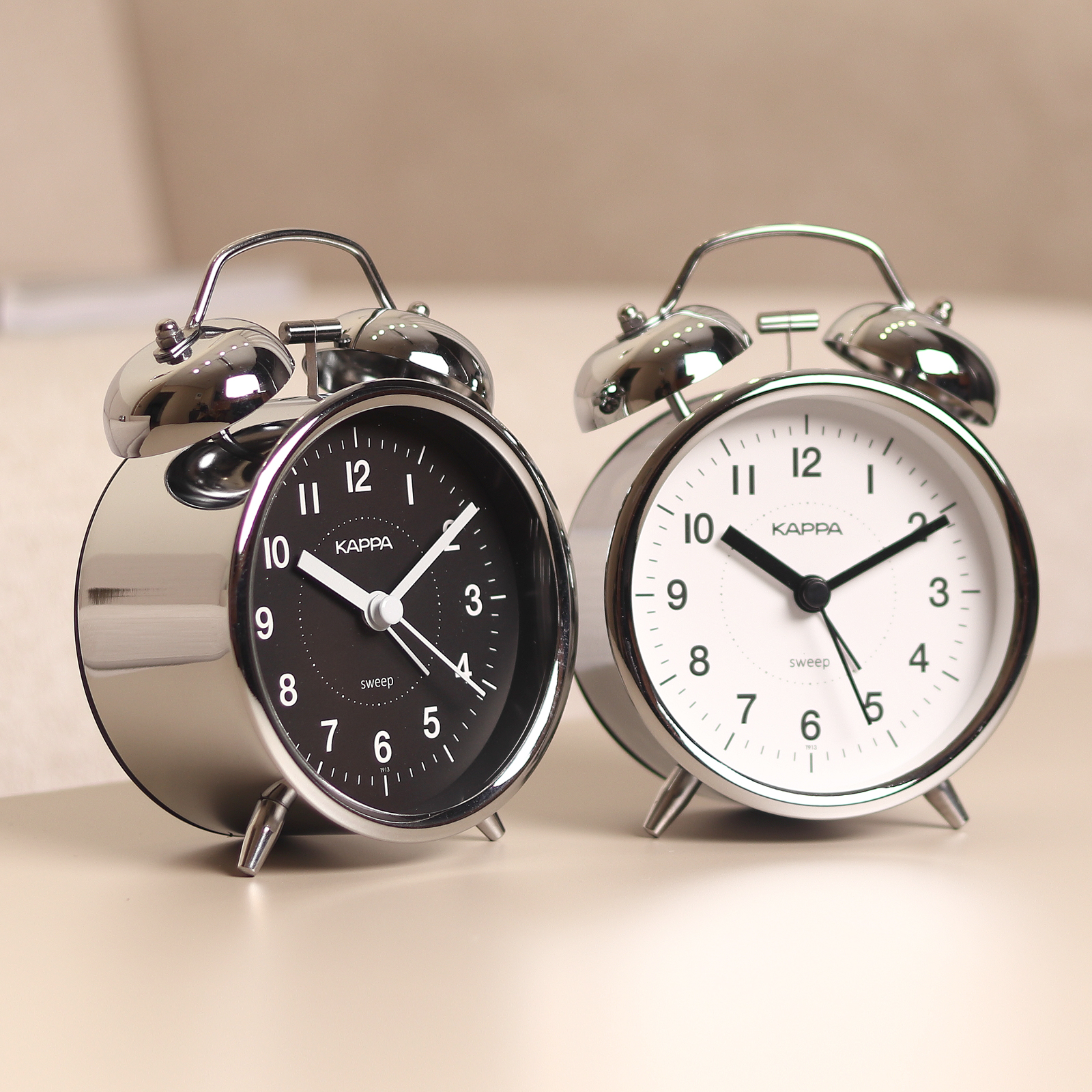 카파 시끄러운 자명종 알람 무소음 탁상시계 T913