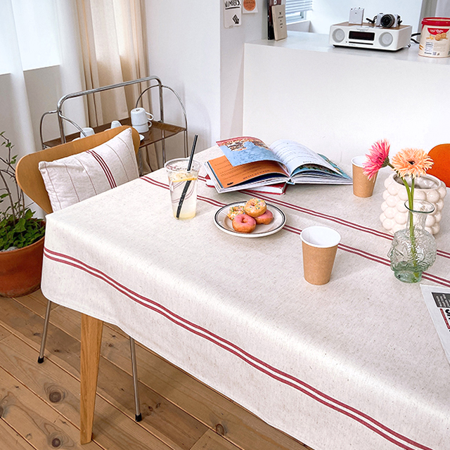 블루라인 방수 식탁보 테이블보 사각 백일 돌상 홈파티 카페 캠핑 맞춤제작 95X115