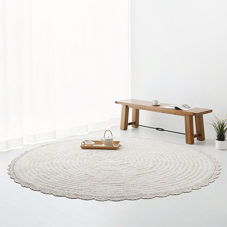 SUNFLOW 원형러그 아이보리 2233.4976, D230 XL - 상세 이미지 3