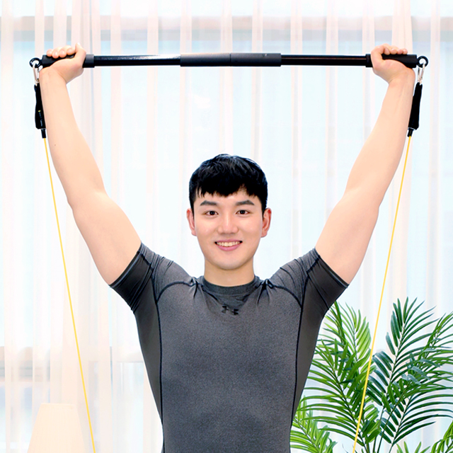 모아클래스 튜빙밴드 그립바 짐스틱 강철 운동바 줄꼬임방지 - 상세 이미지 4