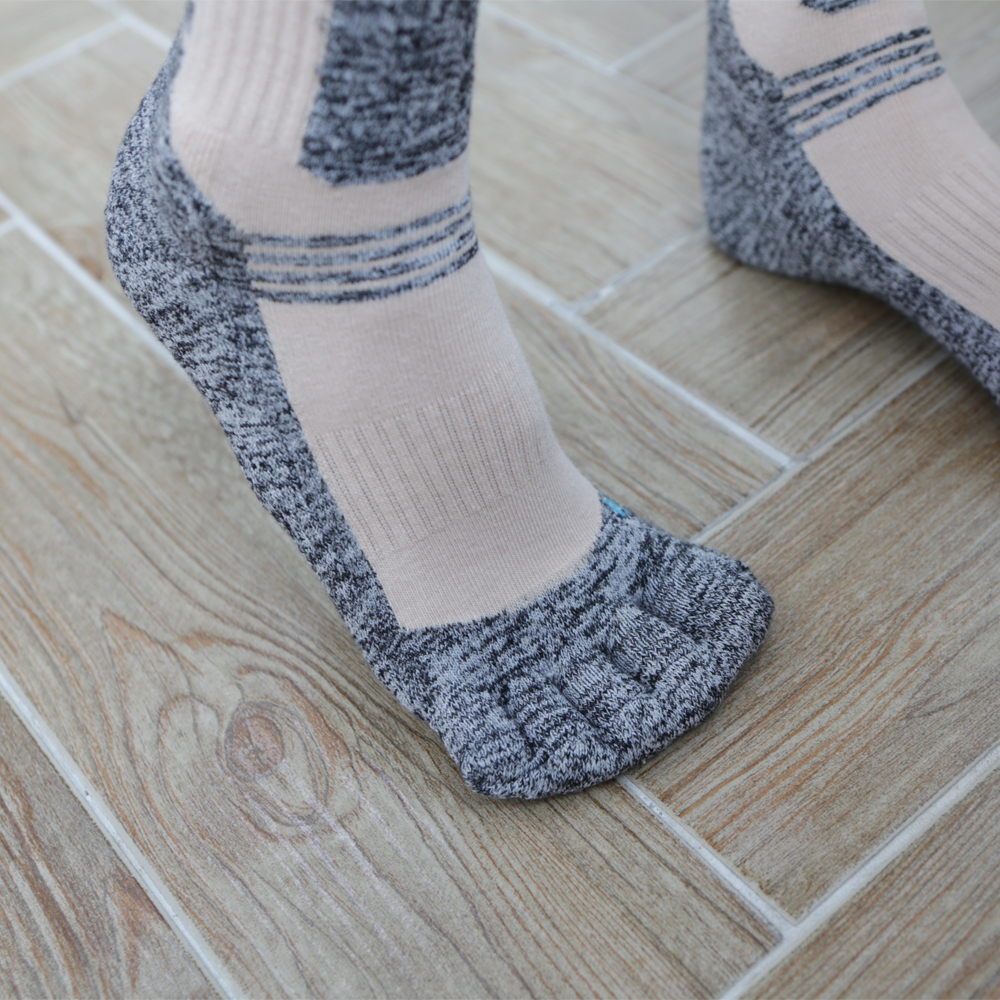 천연마사 발가락 등산 양말 2켤레 트레킹 두꺼운 남성 장목 작업 안전화 양말 이미지 3