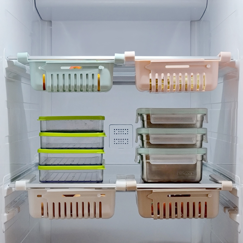 폭조절 냉장고 수납함 냉동실 정리 수납 트레이 계란보관함 야채보관함 - 상세 이미지 2