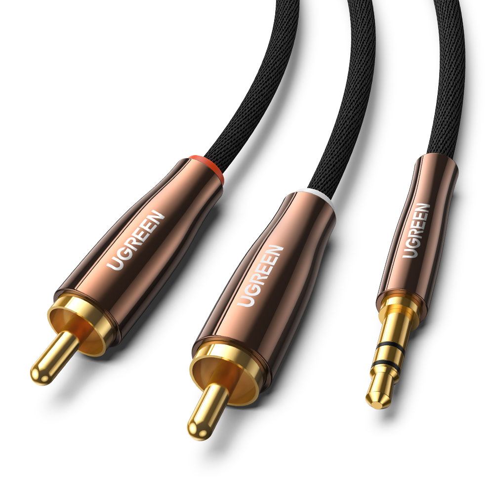 유그린 프리미엄 3.5mm 스테레오 to 2 RCA 케이블 AV170 2m, 1개 - 상세 이미지 5