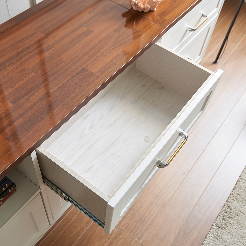 장인가구 엘브 높은 티비 다이 선반 서랍 와이드 슬림 AV 거실장 1800