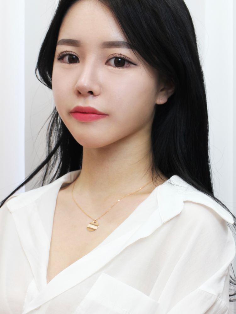 14K 웨이브 코인 펜던트 12 14 16미리 데일리 골드 목걸이 여자 친구 선물 - 상세 이미지 5