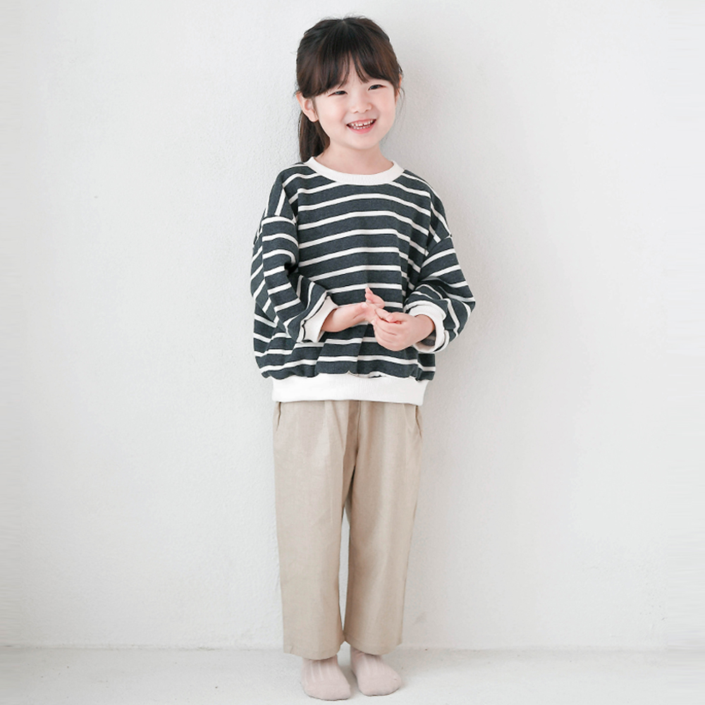 르네 밴딩 슬랙스 여아 아동 아이보리 베이지 진베이지 블랙 보통핏 긴바지 이미지 7