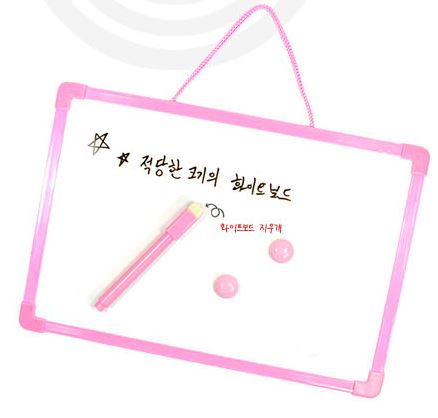 미니 화이트보드 자석 보드마카 세트 자석형 소형 화이트 메모판 칠판 30cm 40cm - 상세 이미지 5