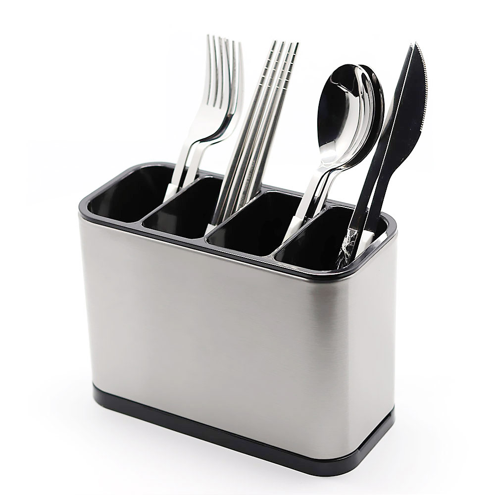 물빠짐 수저통, 수저 정리함, 4칸, 스텐, 수저꽂이