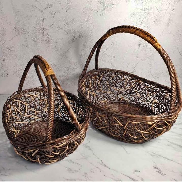 과일 귤 바구니 해초 바구니 라탄 꽃바구니만들기 중형