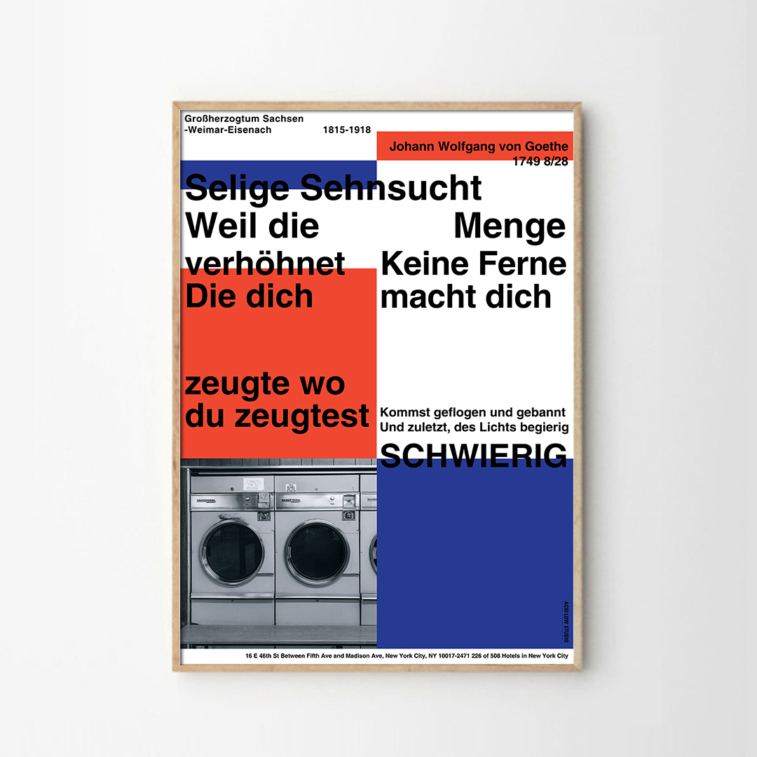 바우하우스 포스터 타이포그래피 컬러인테리어 그래픽디자인 Goethe - 상품 이미지