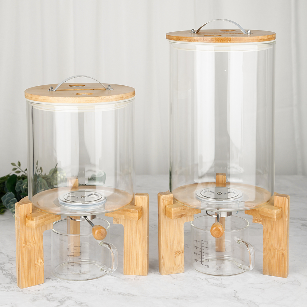 NHB 진공 유리 쌀통 쌀보관통 잡곡통 대용량 4kg, 1개 - 상세 이미지 4