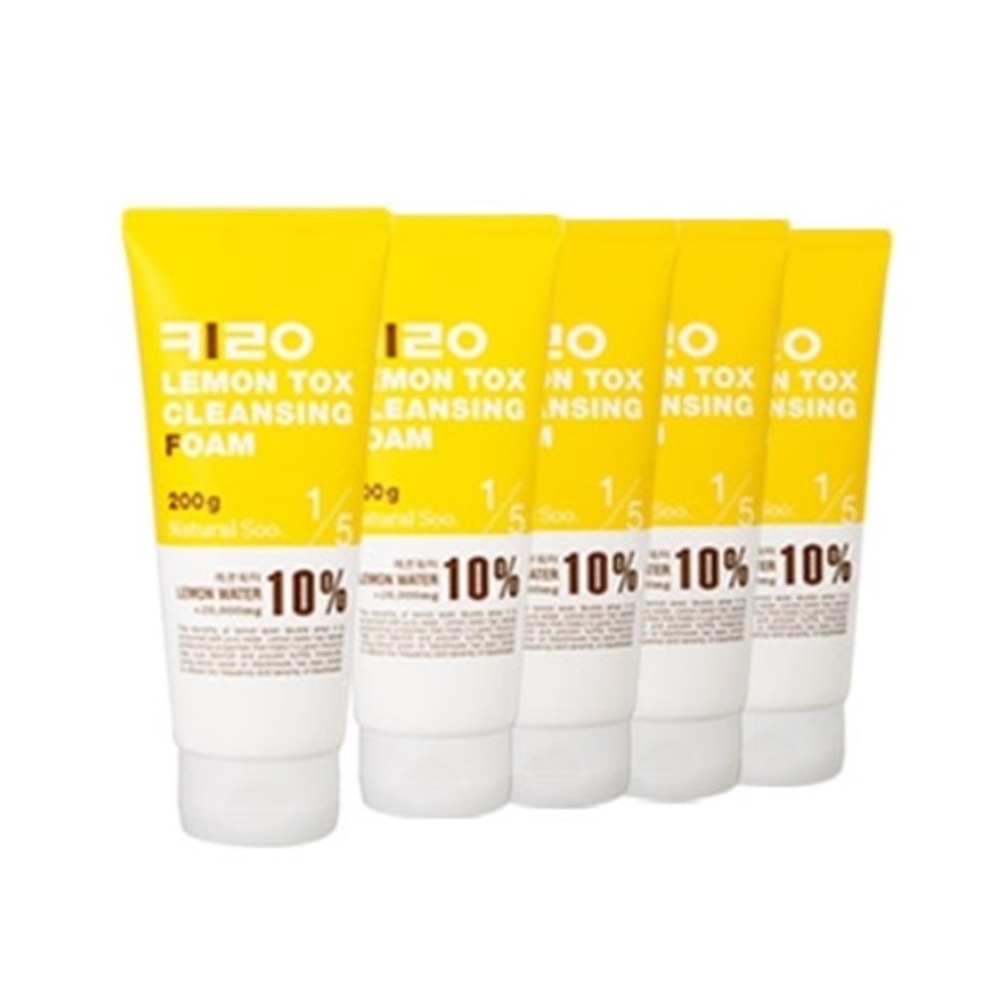 내추럴수 키로 레몬 톡스 클렌징 로션 1000ml 클렌징 폼 200g x 5개 세트 이미지 6