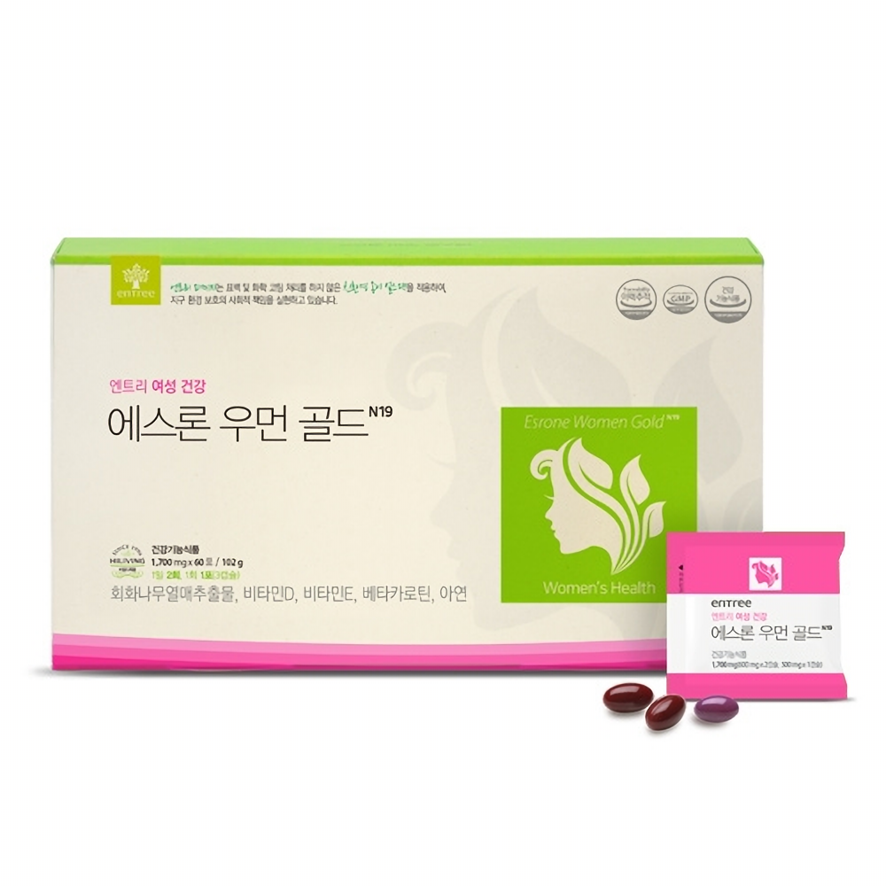 엔트리 에스론 우먼 골드 갱년기 여성 호르몬 영양제 폐경기 골다공증