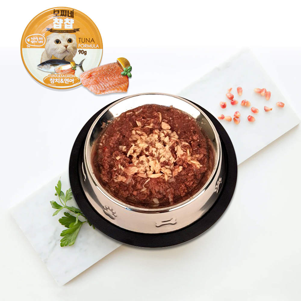 모찌네 국산 사조생산 고양이캔 챱챱 참치+닭가슴살, 90g, 24개