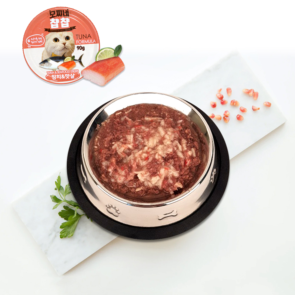 모찌네 국산 사조생산 고양이캔 챱챱 참치+닭가슴살, 90g, 24개