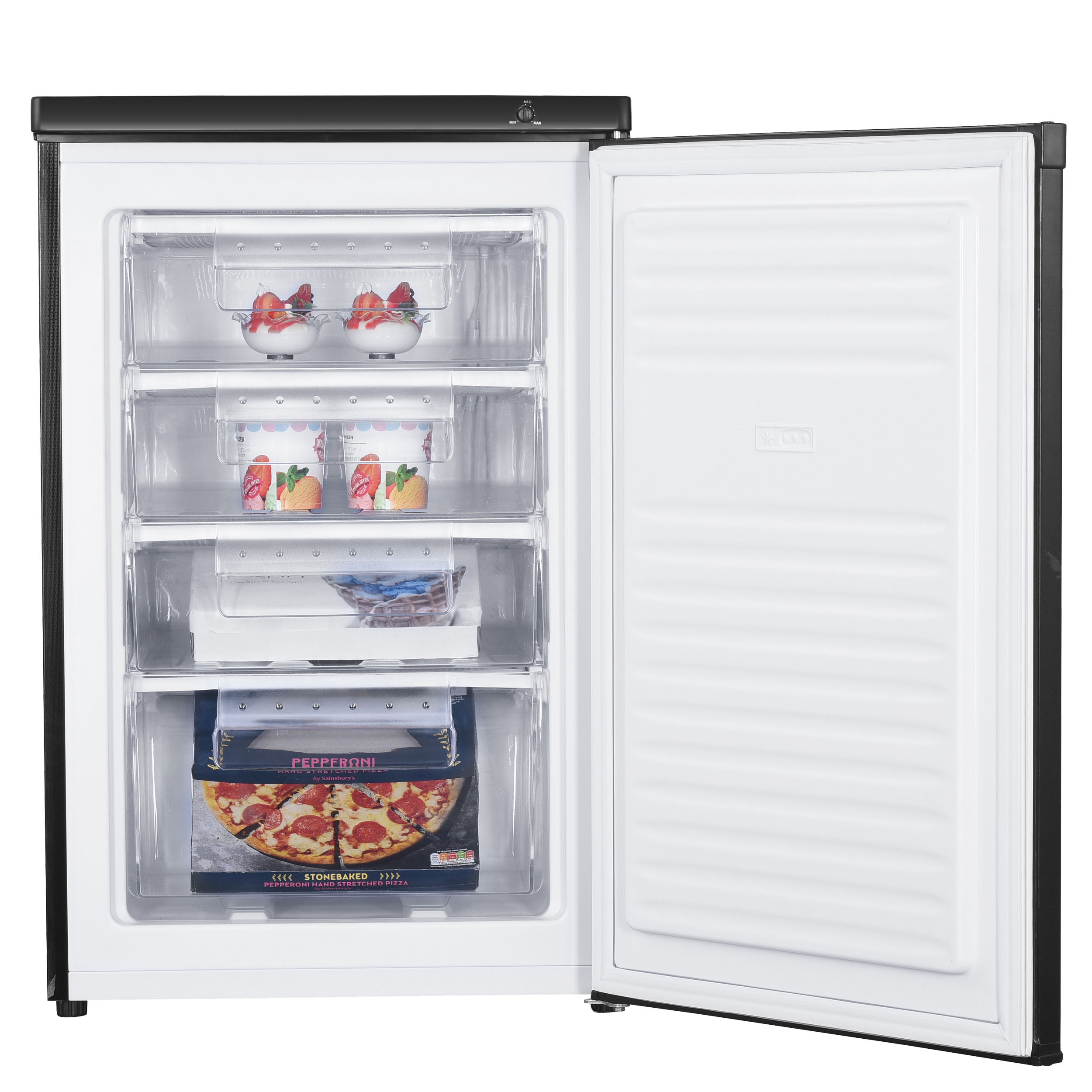 하이얼 서랍형 소형 미니 냉동고 HUF90MDB 블랙 스탠드형