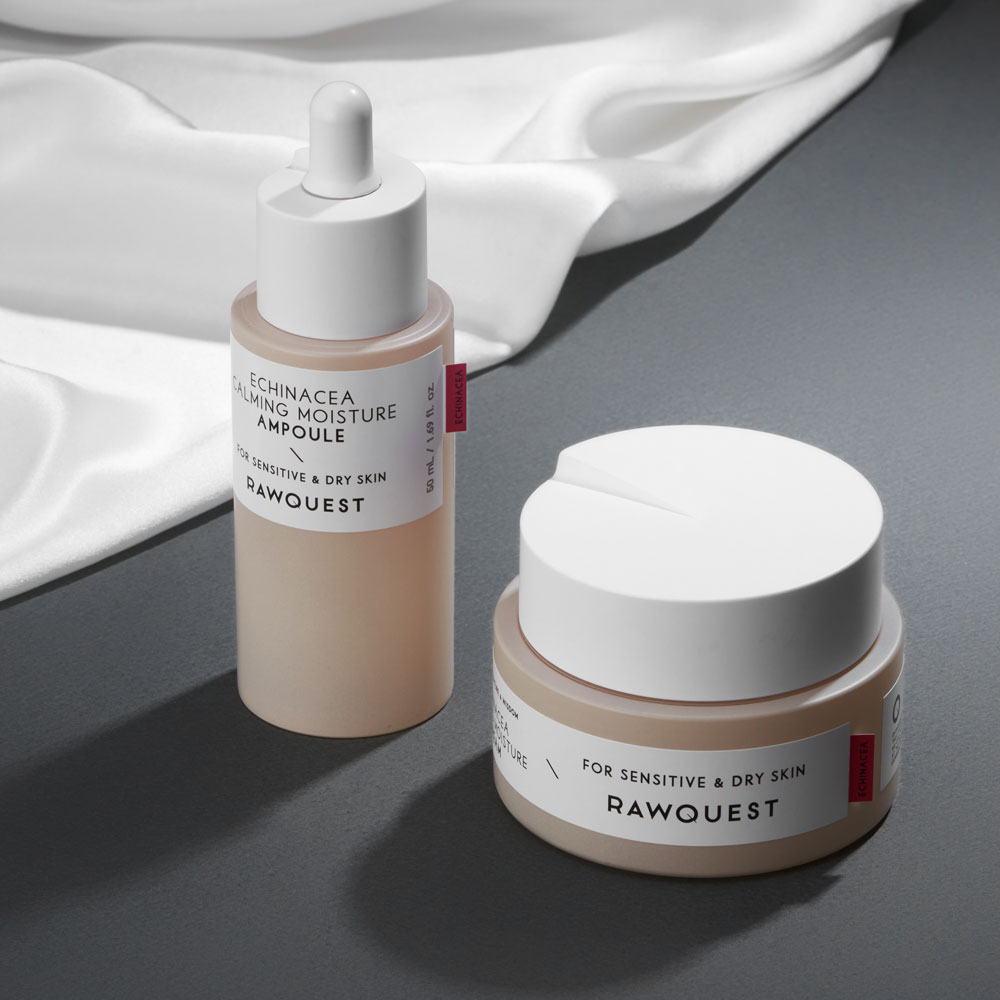[로우퀘스트] 에키네시아 진정 보습 2종세트 (앰플50ml+크림50ml) - 상품 이미지
