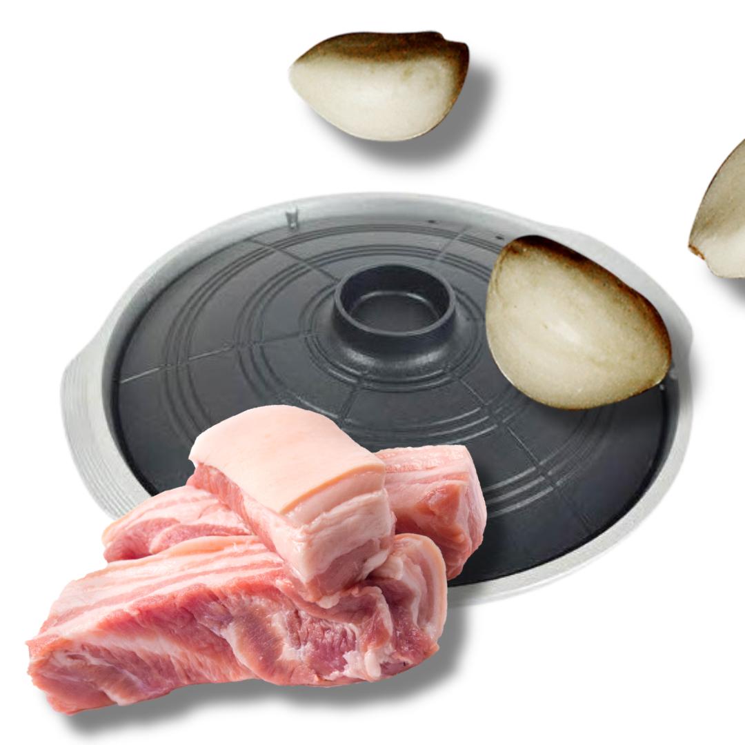 마늘 삼겹살 솥뚜껑 불판 고기구이판 로스구이 주물럭 닭갈비 철판 그릴팬