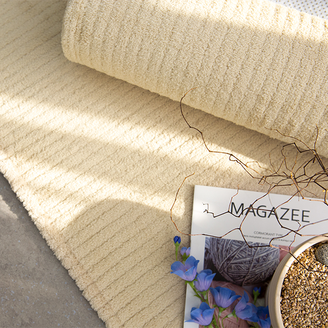 [마일드] 극세사 러그 거실 카페트 사계절 워셔블 먼지없는 단모 대형 크림100x150