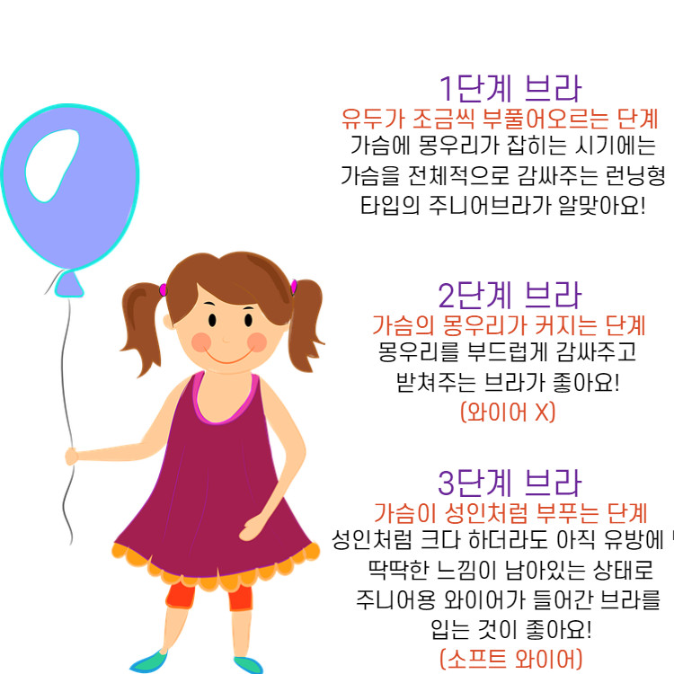BYC주니어브라런닝 초등 여아 유아 메리야스 여중생속옷 중학생런닝 - 상세 이미지 5