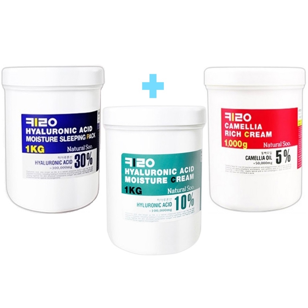 내추럴수 키로 히알루론산 크림 3종 세트 [크림+슬리핑팩+카멜리아 리치 크림] 3kg - 상품 이미지