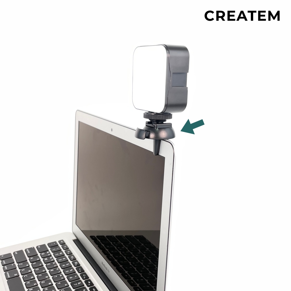 노트북/랩탑 핫슈 클립 - 조명 클램프 링라이트 마운트 클립 (마이크/웹캠 사용가능)