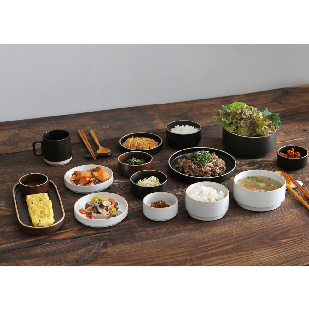 단아 2인 14P 공기대접세트 도자기 반상기 혼수그릇세트 - 상품 이미지