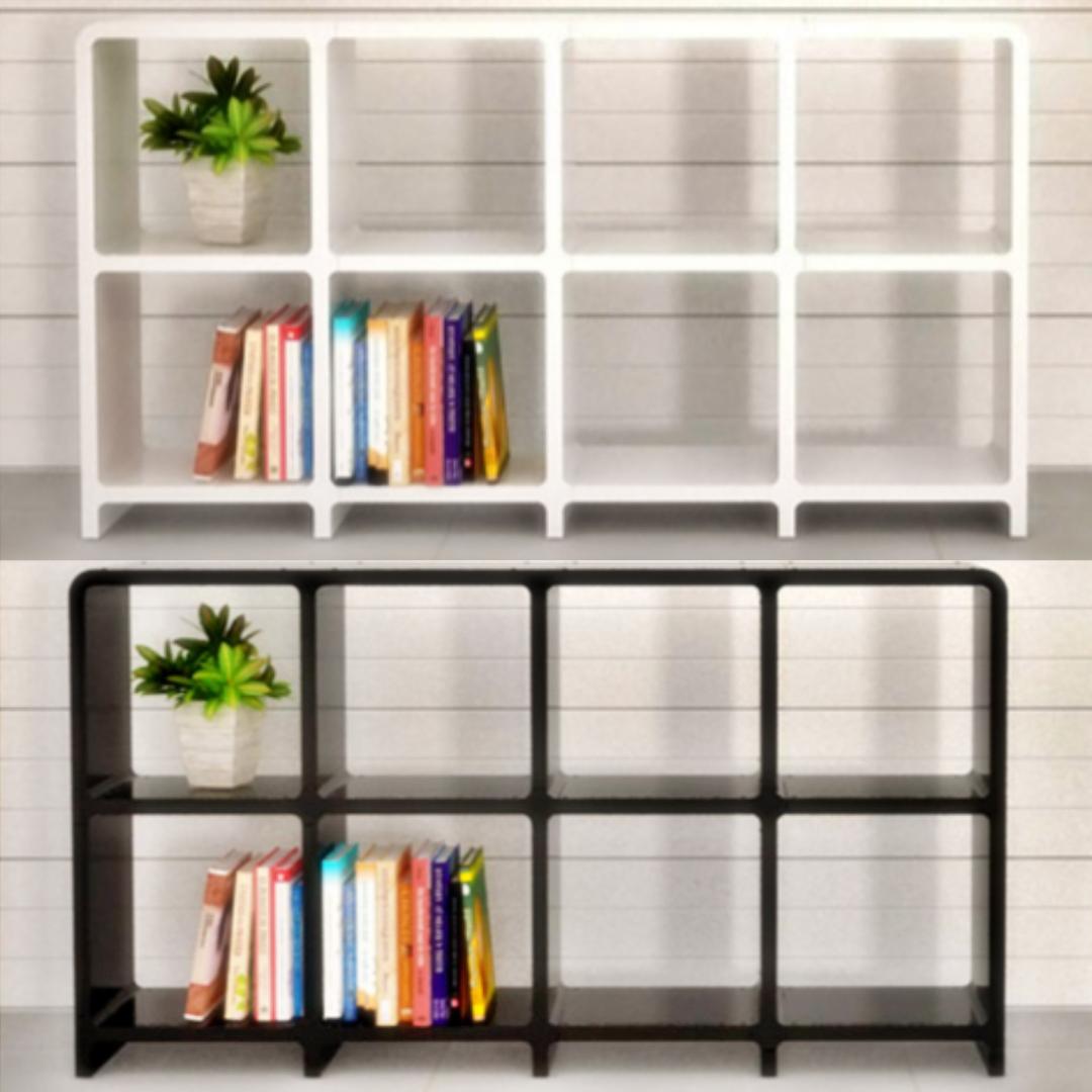 가로형 낮은 책장 오픈형 거실 어린이집 책방 아이방 전시용 조립식 인테리어 디자인 책꽂이