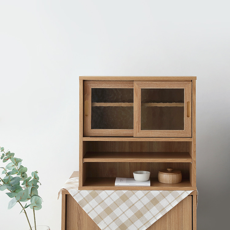 MUNIE 미니수납장 2문 C형 485x200x490mm, 2단, 화이트파인베니어 9120.1774