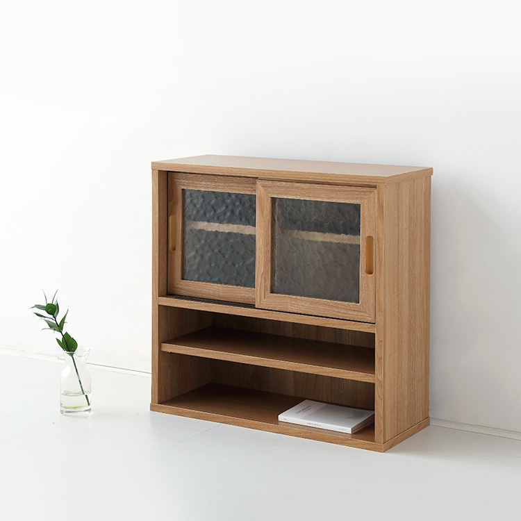 MUNIE 미니수납장 2문 C형 485x200x490mm, 2단, 화이트파인베니어 9120.1774