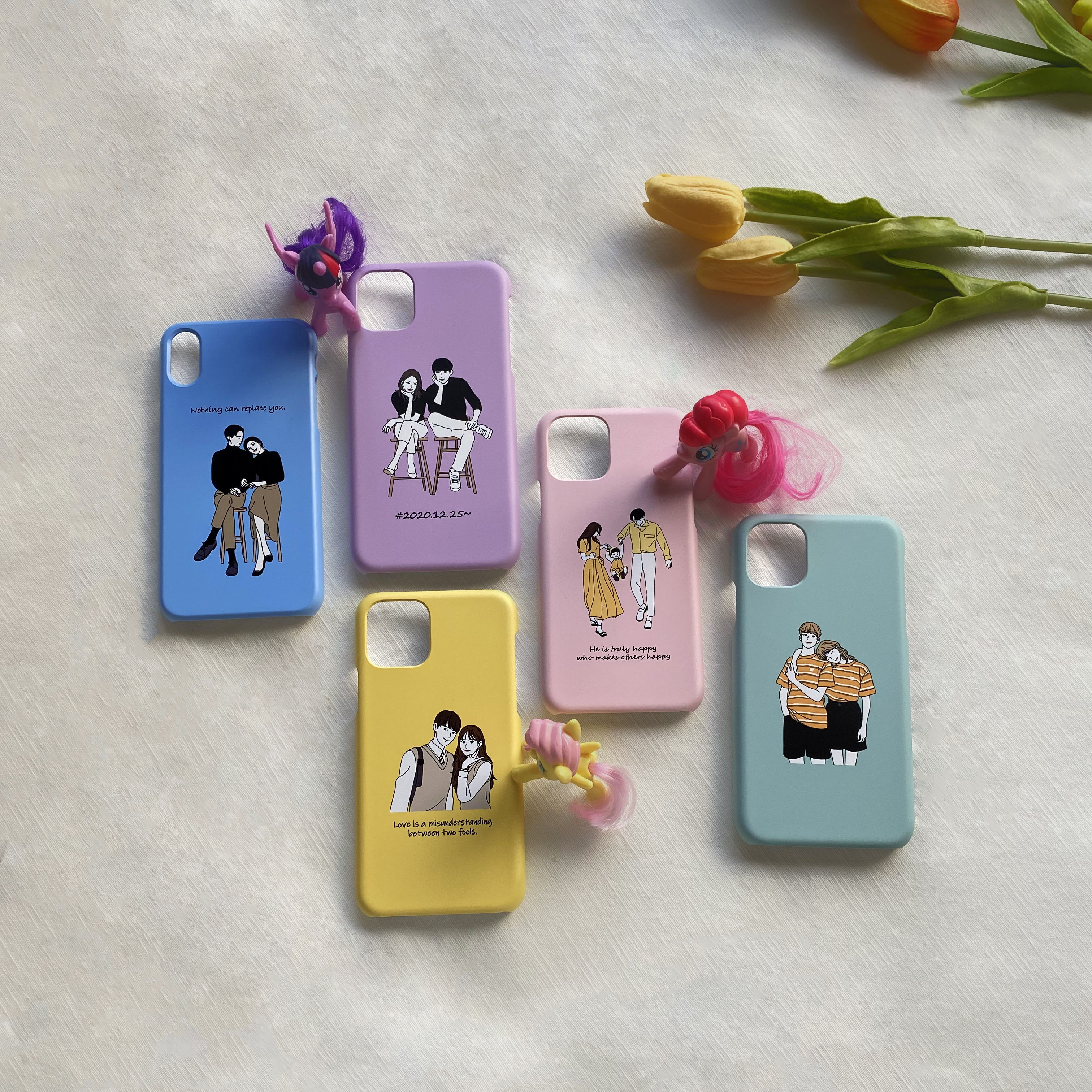커플 폰 케이스 주문 제작 드로잉 하드케이스 13프로