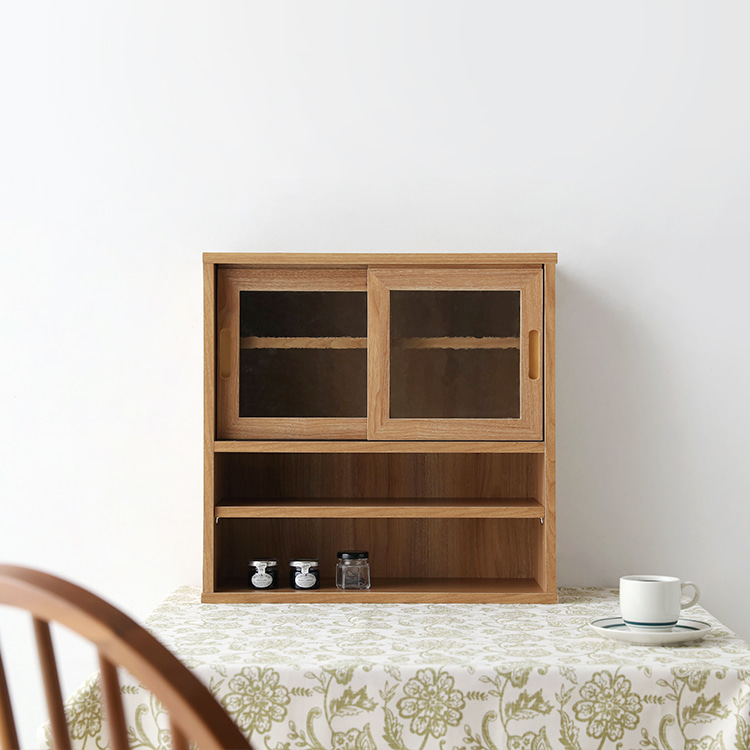 MUNIE 미니수납장 2문 C형 485x200x490mm, 2단, 화이트파인베니어 9120.1774