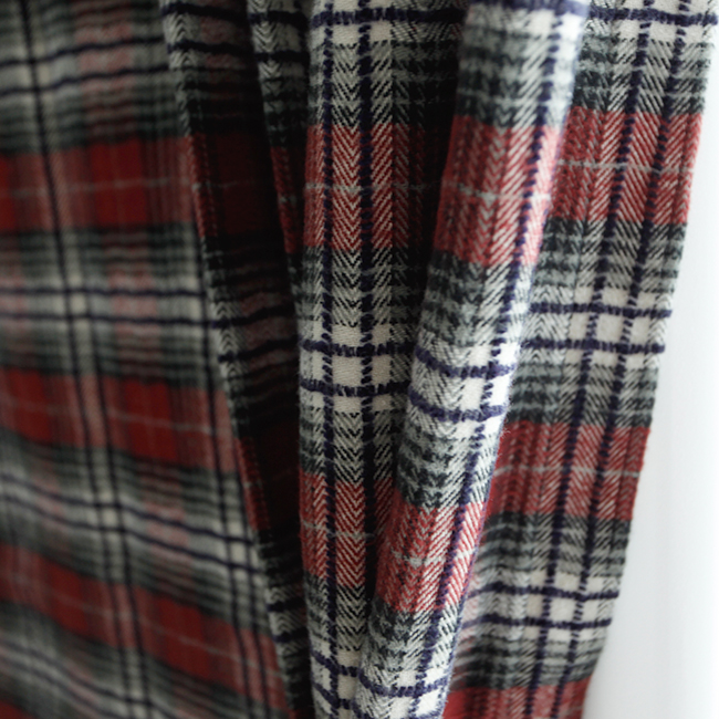 웜체크 기모 아이방 방한커튼 S-가로130x세로150 빈티지 안방 커튼