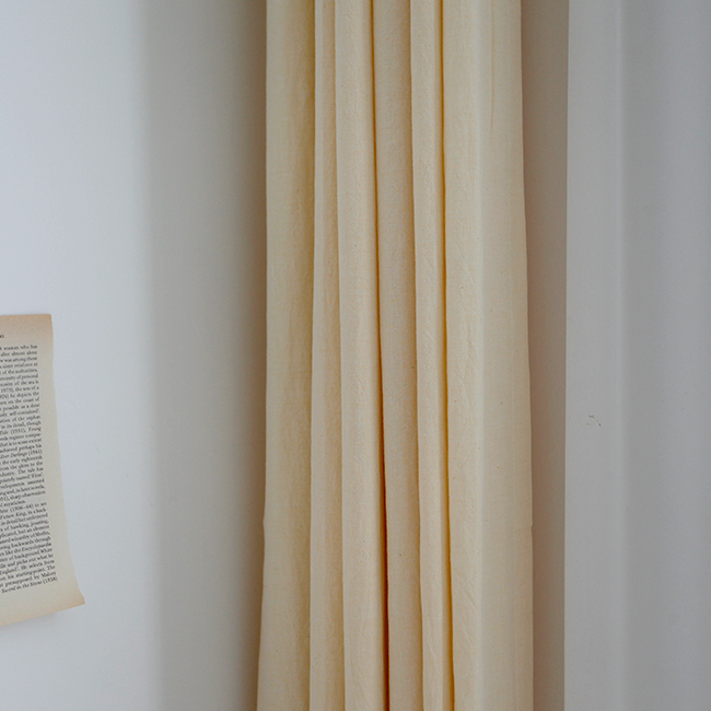 멜란 무지 노랑 아이방 커튼 치즈색상