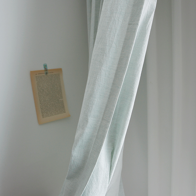 멜란 무지 민트 아이방 커튼 S-가로153x세로150