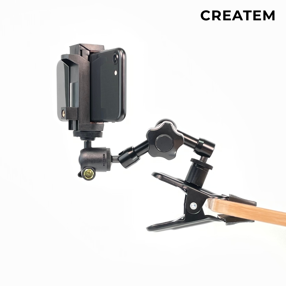 스마트폰용 매직암 세트 - 집게형 매직암 거치대 (관절형 7인치)