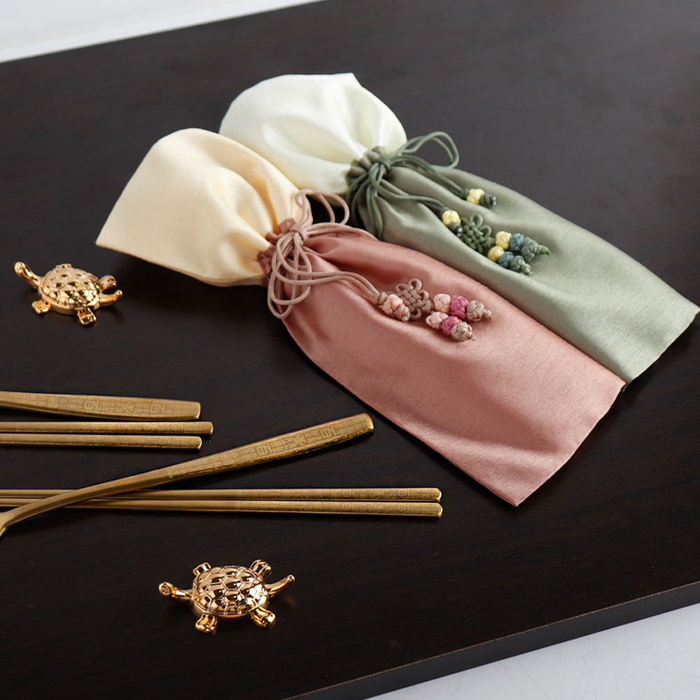 백수백복 골드티타늄 수저세트(B) 부모님생신 결혼기념일 명절선물 칠순 팔순 답례품