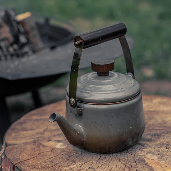 베어본즈 캠핑 법랑 주전자 에나멜 티포트 감성 직화 팟 식기