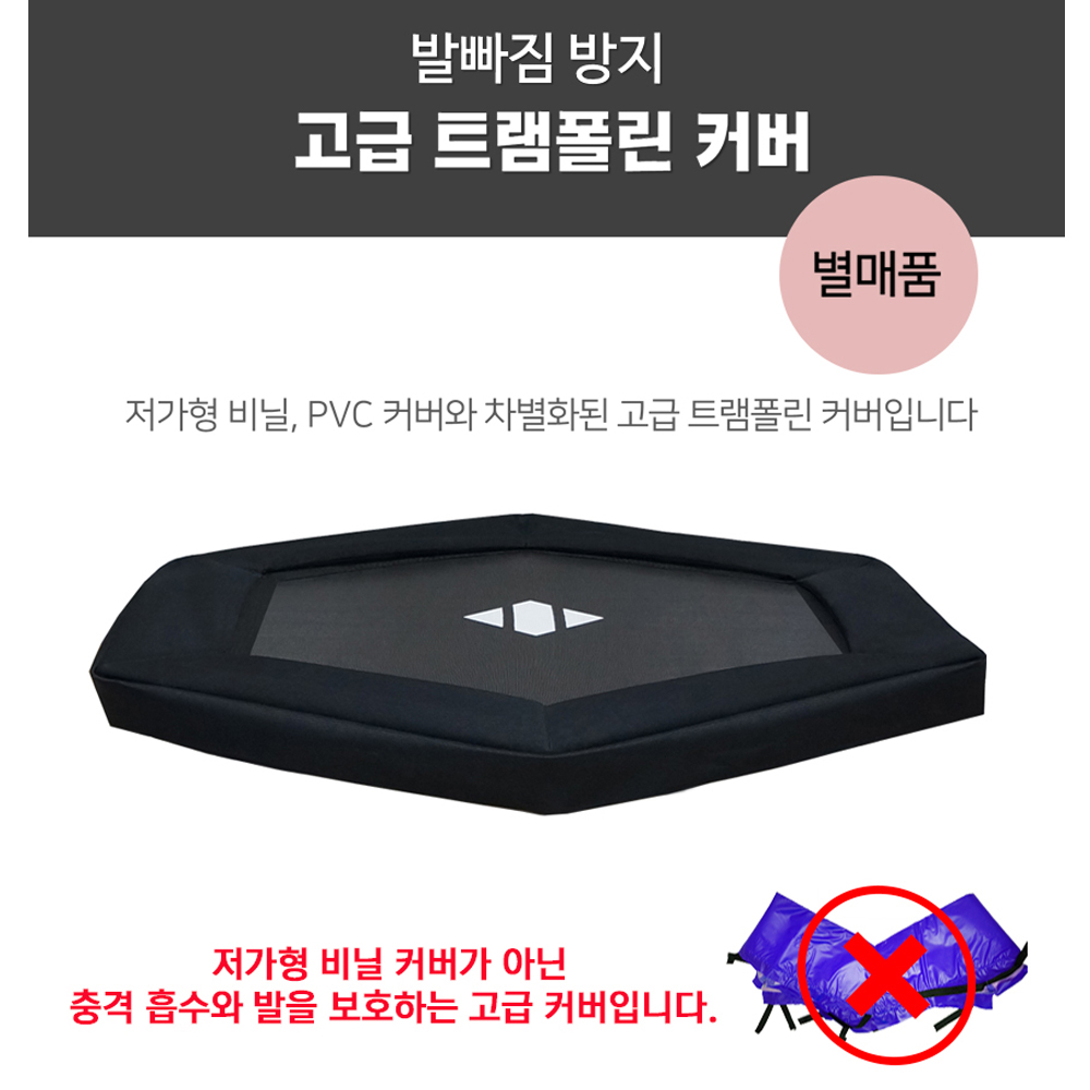 바디리더 점핑 다이어트 트램폴린 방방이 손잡이 대형 가정용 실내 육각 성인 와이드 이미지 6