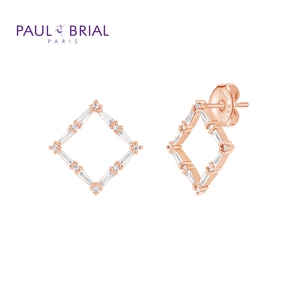 폴브리알 사각 큐빅 귀걸이 대 PYBE0098_BRASS - 상세 이미지 2