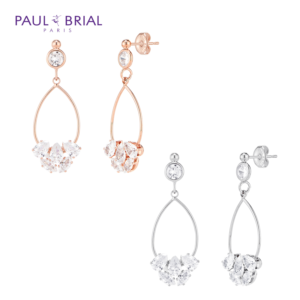 폴브리알 주얼리 큐빅 페어 귀걸이 PYBE0091_BRASS - 메인 이미지