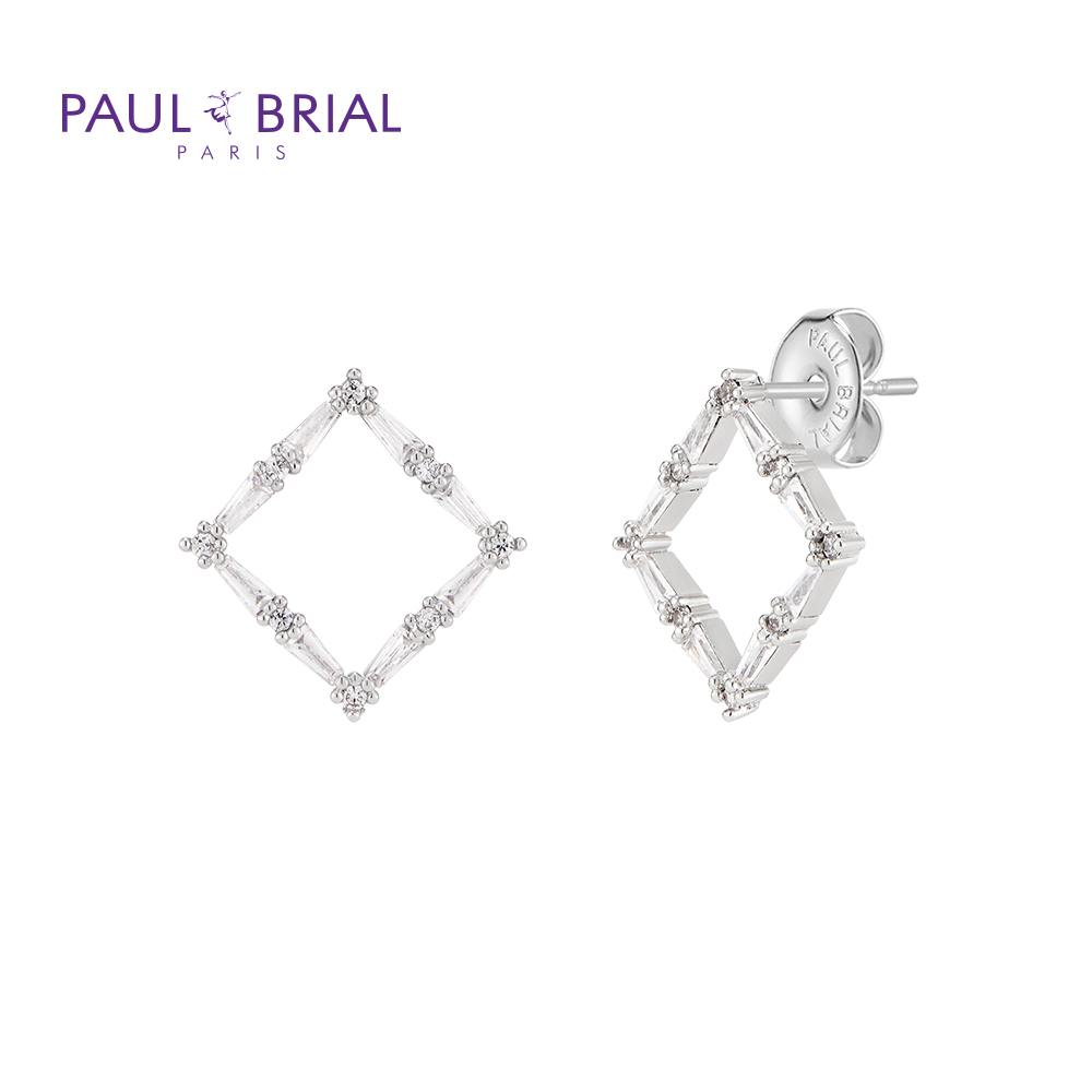 폴브리알 사각 큐빅 귀걸이 대 PYBE0098_BRASS - 상세 이미지 3