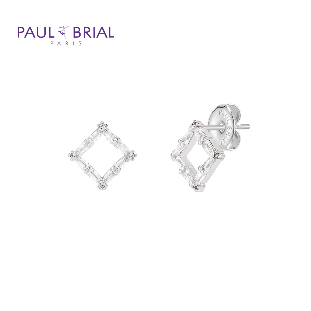 폴브리알 사각 큐빅 귀걸이 소 PYBE0097_BRASS - 상세 이미지 3
