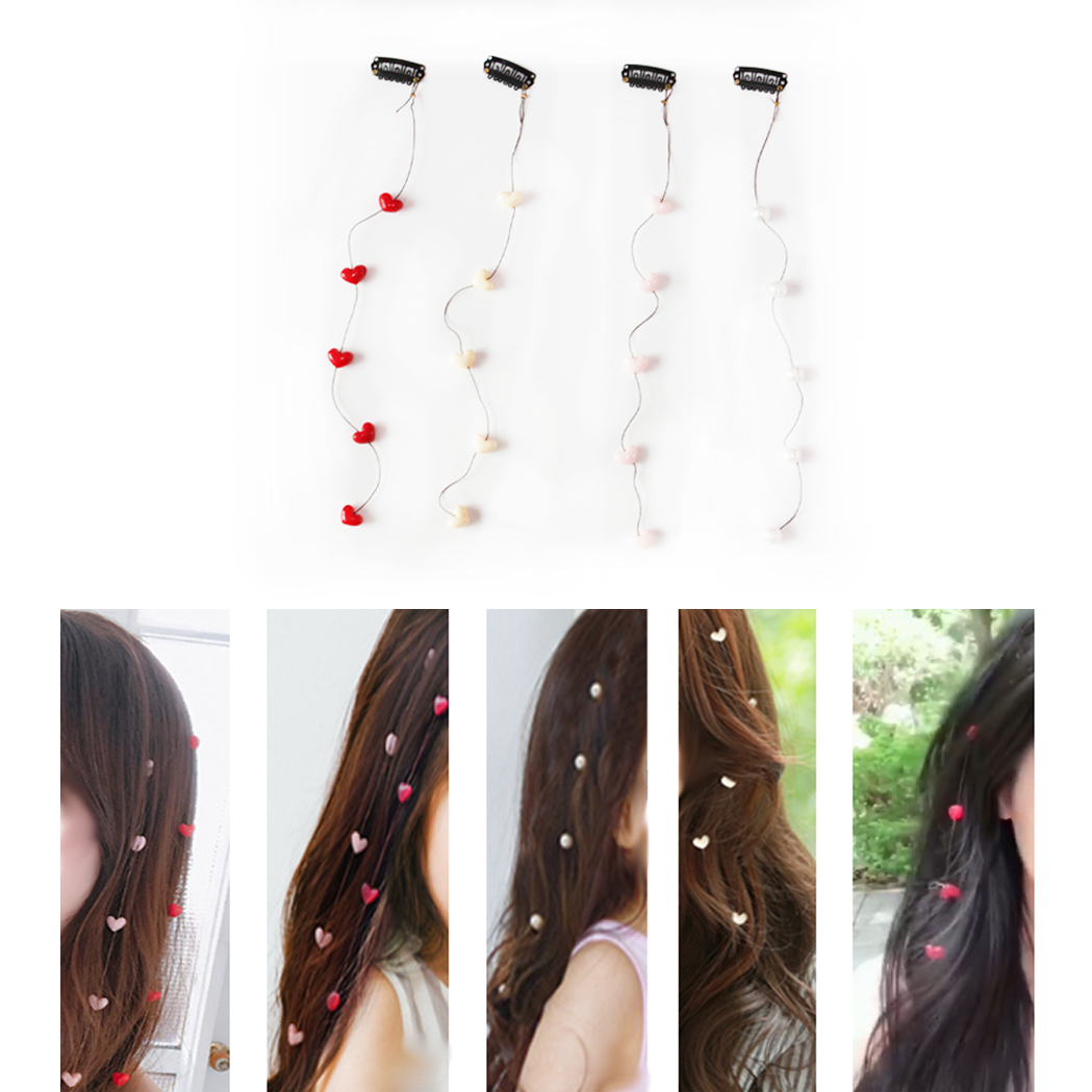 양모 펠트  수면사 블레이즈  땋은머리 헤어끈 다양한 헤어 컬러 다양한 연출 이미지 2