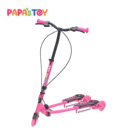파파스토이OEM 21ST 트라이더 어린이 세발 킥보드 스쿠터 핑크