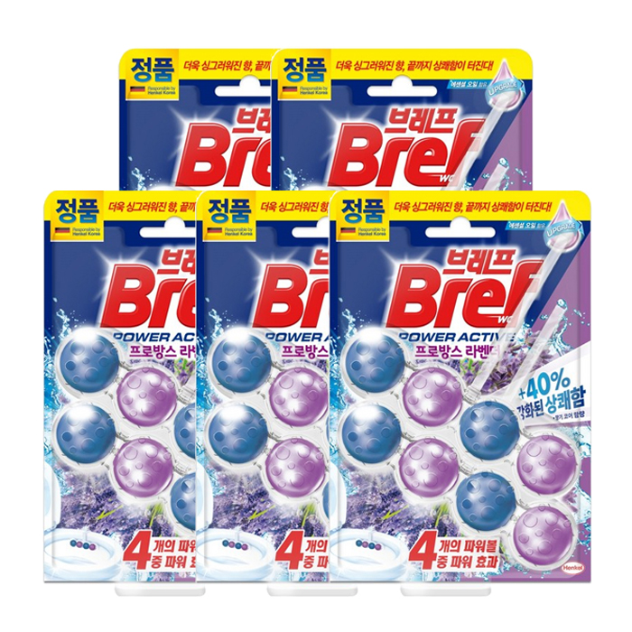 헨켈 브레프 파워 액티브 변기세정제 50gx2입 프로방스 라벤더 X5개