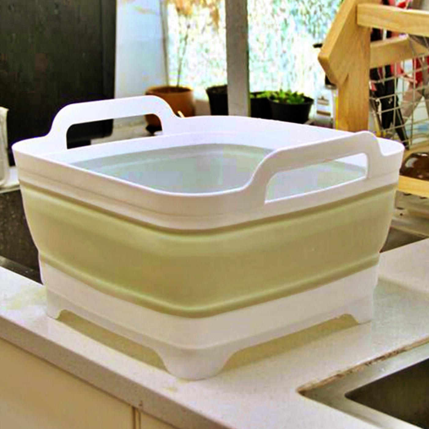 가정용 캠핑용 접이식 설거지통 개수대 사각 싱크볼 씽크볼 대야 바가지 설겆이통