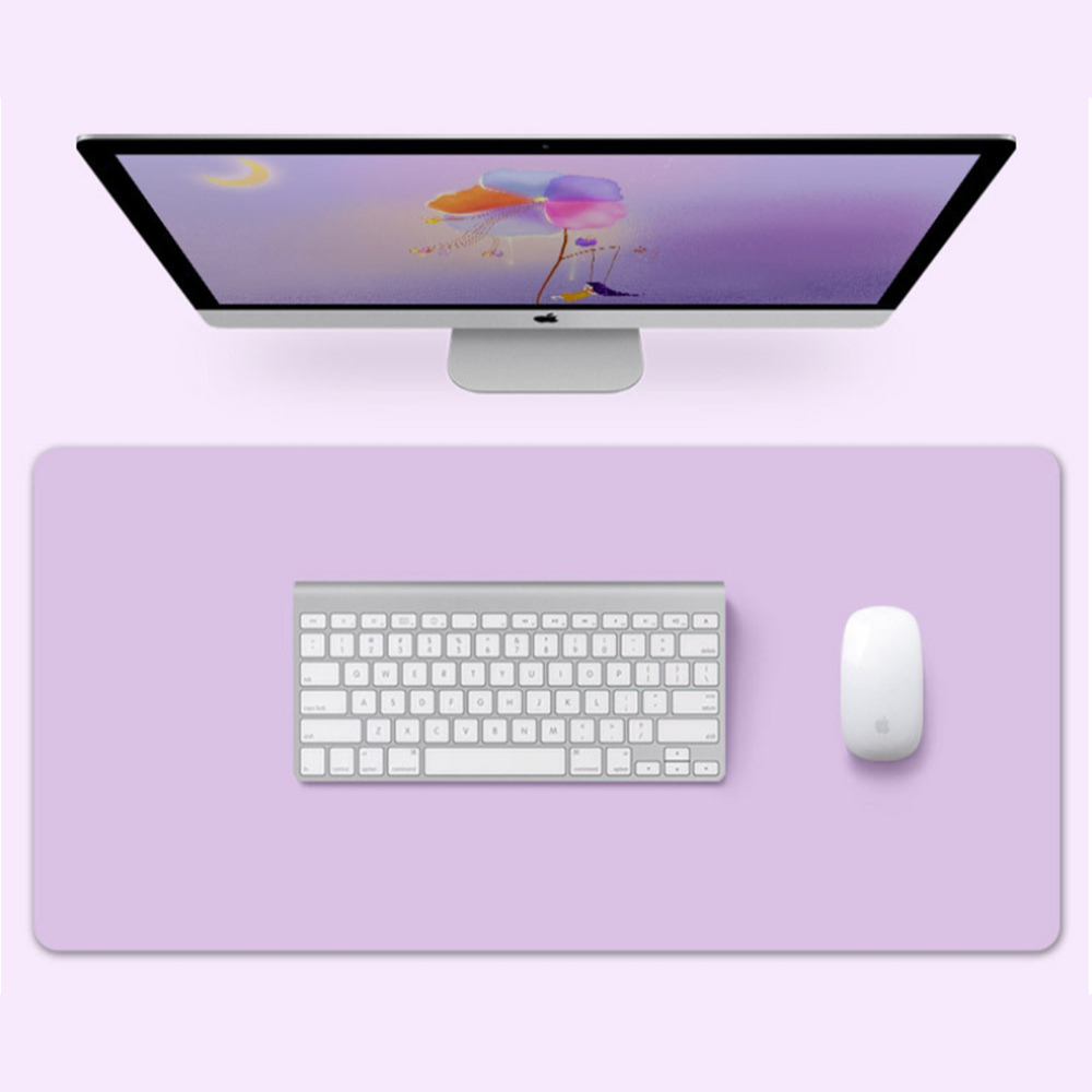 바이올렛 컬러 가죽 키보드 마우스 장패드 90cm 라이트퍼플 논슬립 와이드 데스크 매트